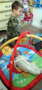 "Bright Starts Lion in the Park activity gym review giveaway"