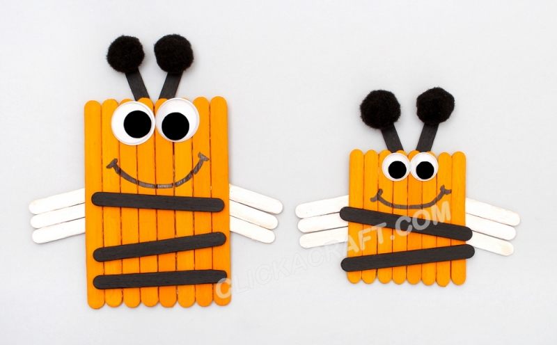 popsicle stick bee