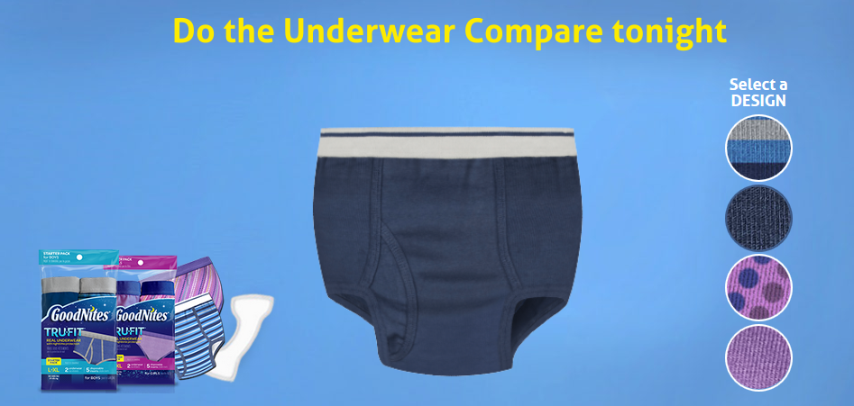 bedwetting GoodNites TRU-FIT underwear