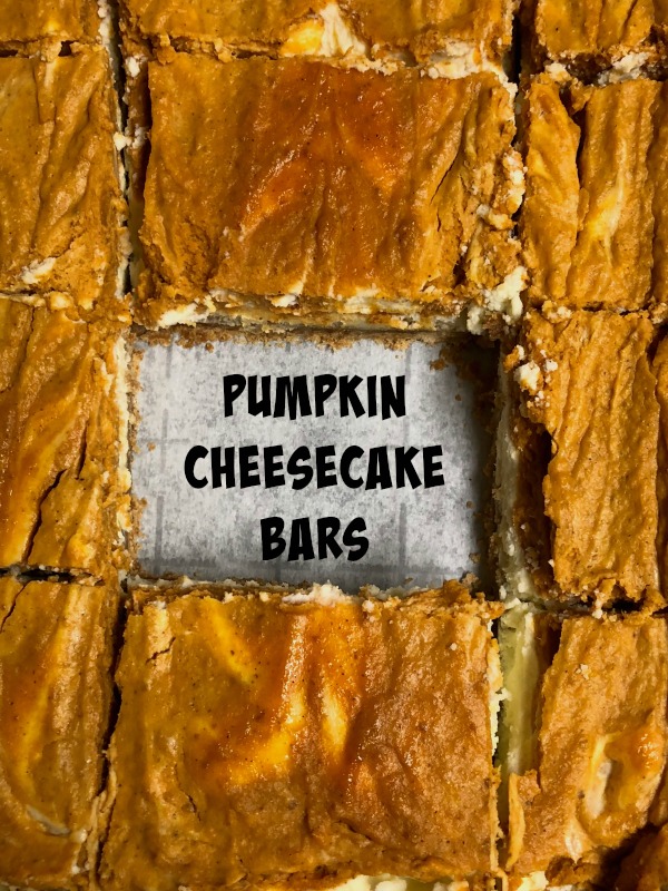 pumpkin cheesecake bars #halloweentreatsweek