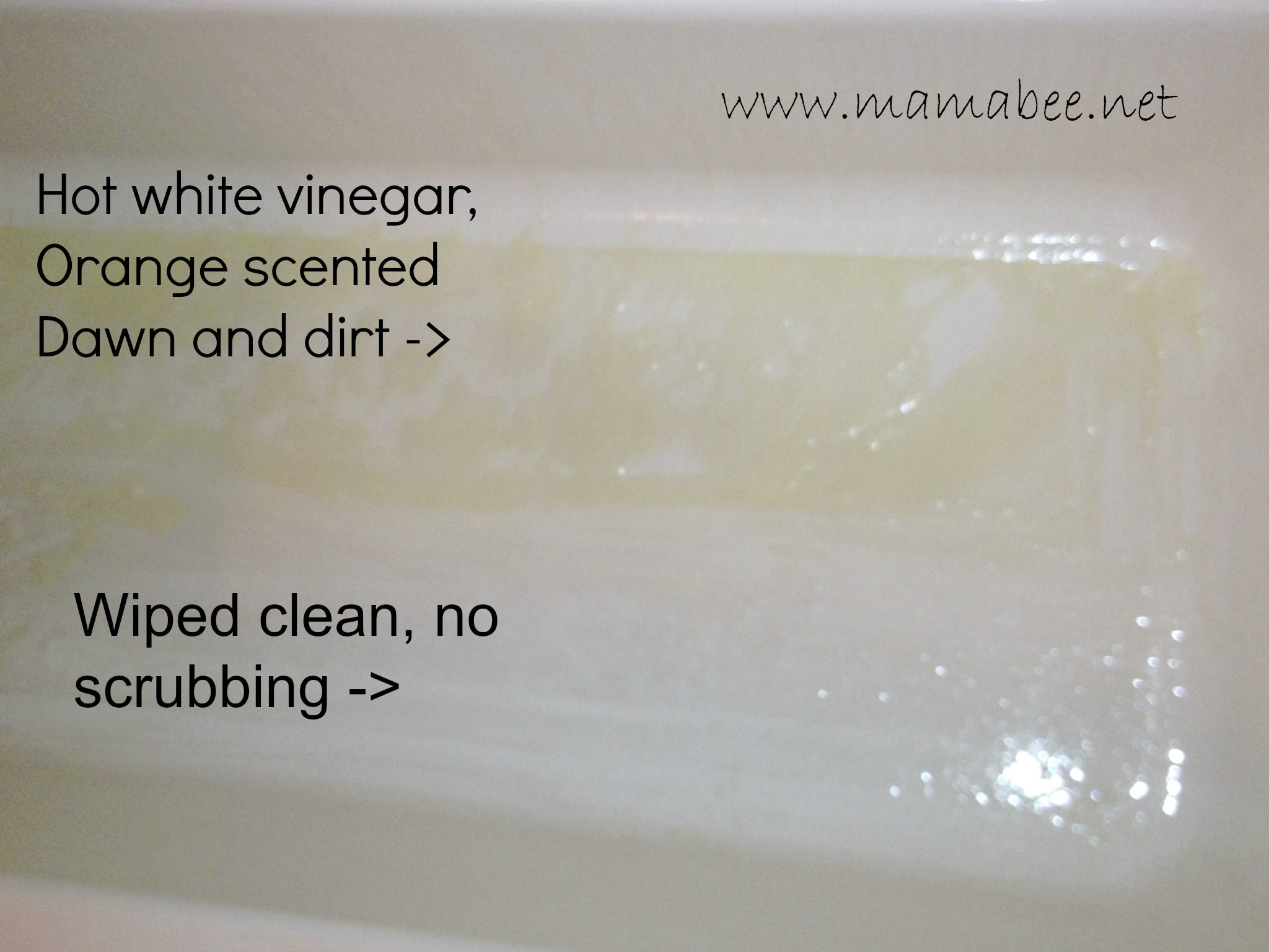 "vinegar and Dawn DIY tub cleaner"
