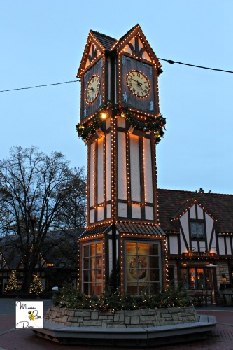 Christmastown clock tower lights