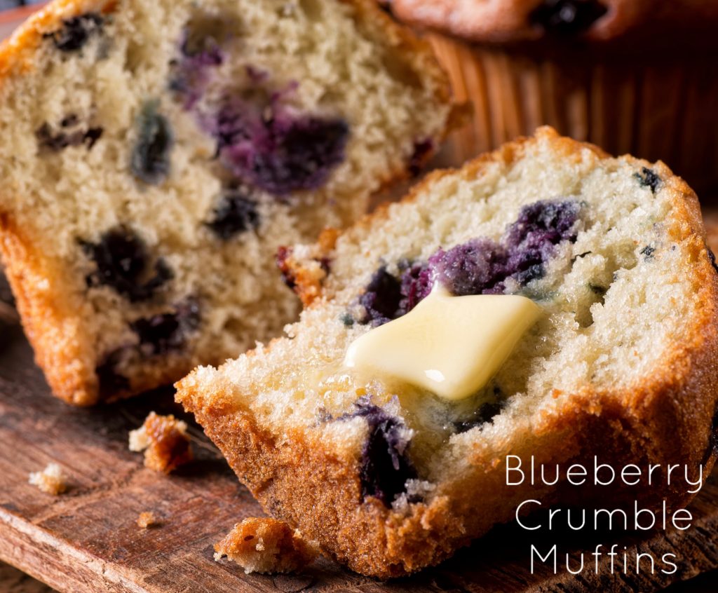 Blueberry crumble muffins