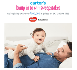 Carter's bump in to win sweepstakes