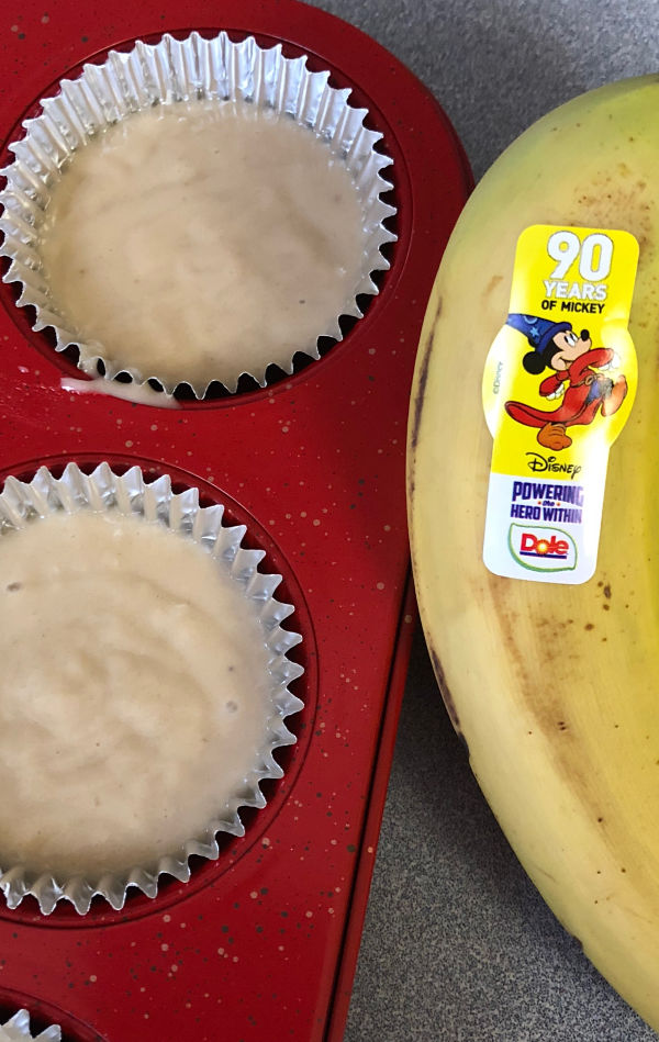 Mickey Mouse birthday banana cupcakes