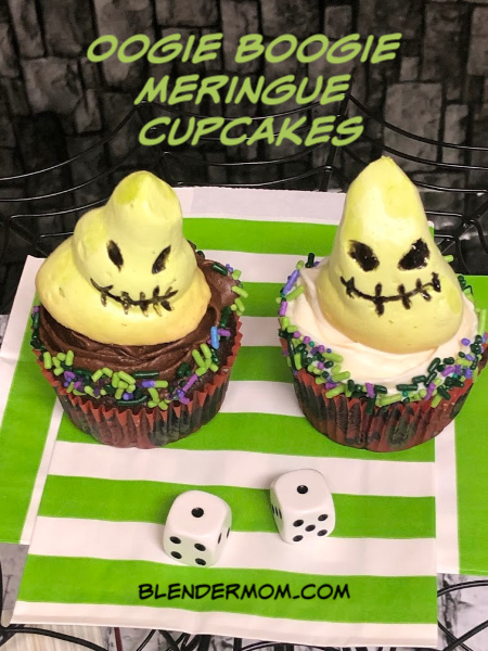 oogie boogie meringue cupcakes