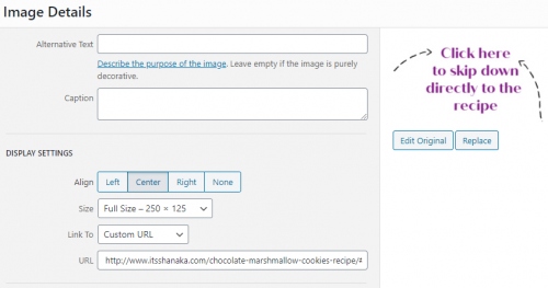 recipe jump button bloggers