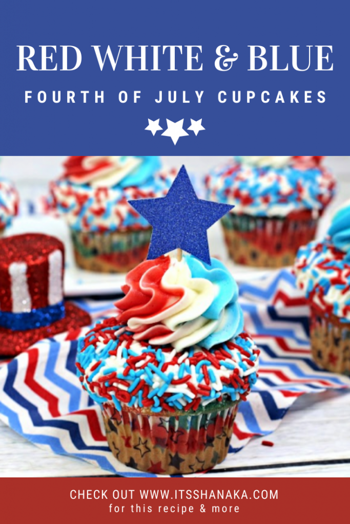 red white and blue fourth of july cupcakes recipe