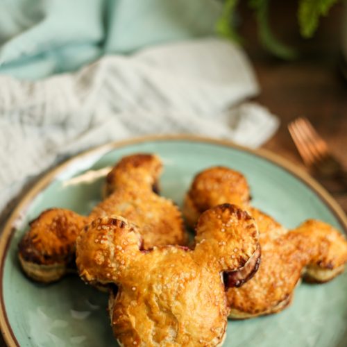 Mickey Mouse cherry turnovers