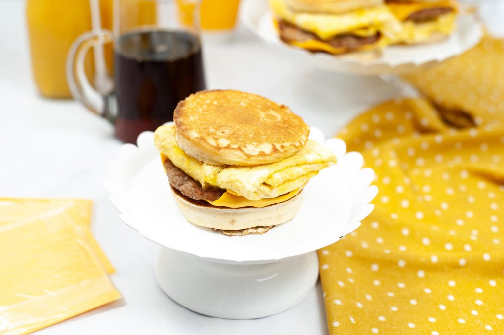 homemade mcgriddle breakfast sandwich